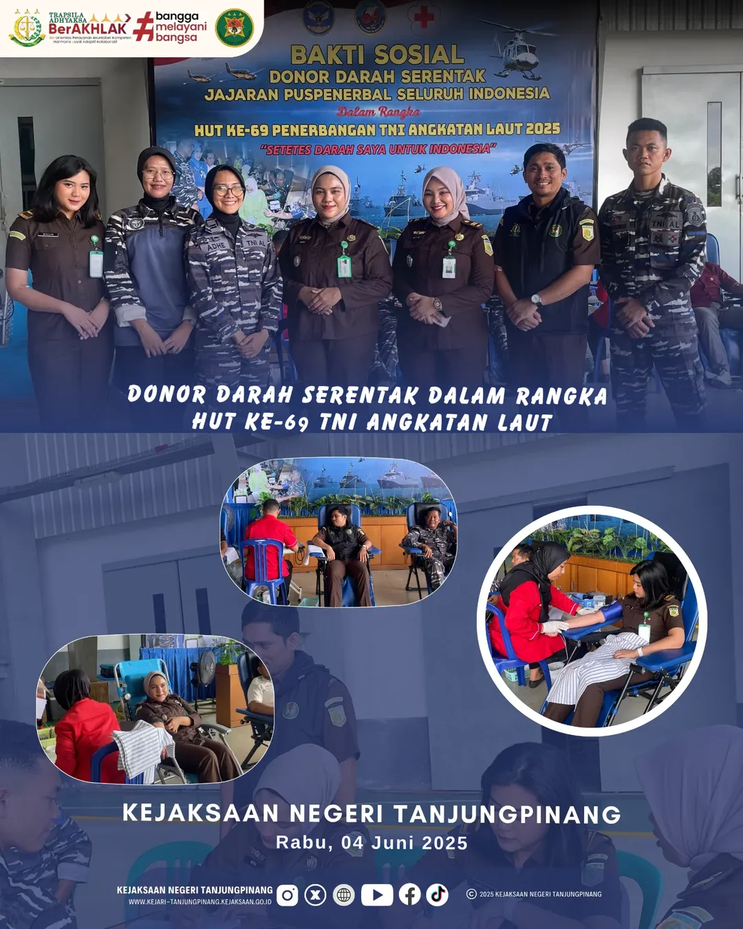 Donor Darah Serentak dalam Rangka HUT Ke-69 TNI Angkatan Laut