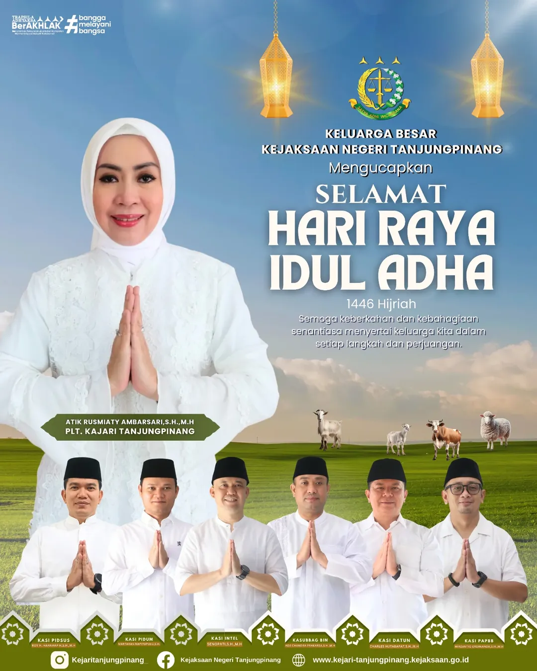 Keluarga Besar Kejaksaan Negeri Tanjungpinang Mengucapkan Selamat Hari Raya Idul Adha