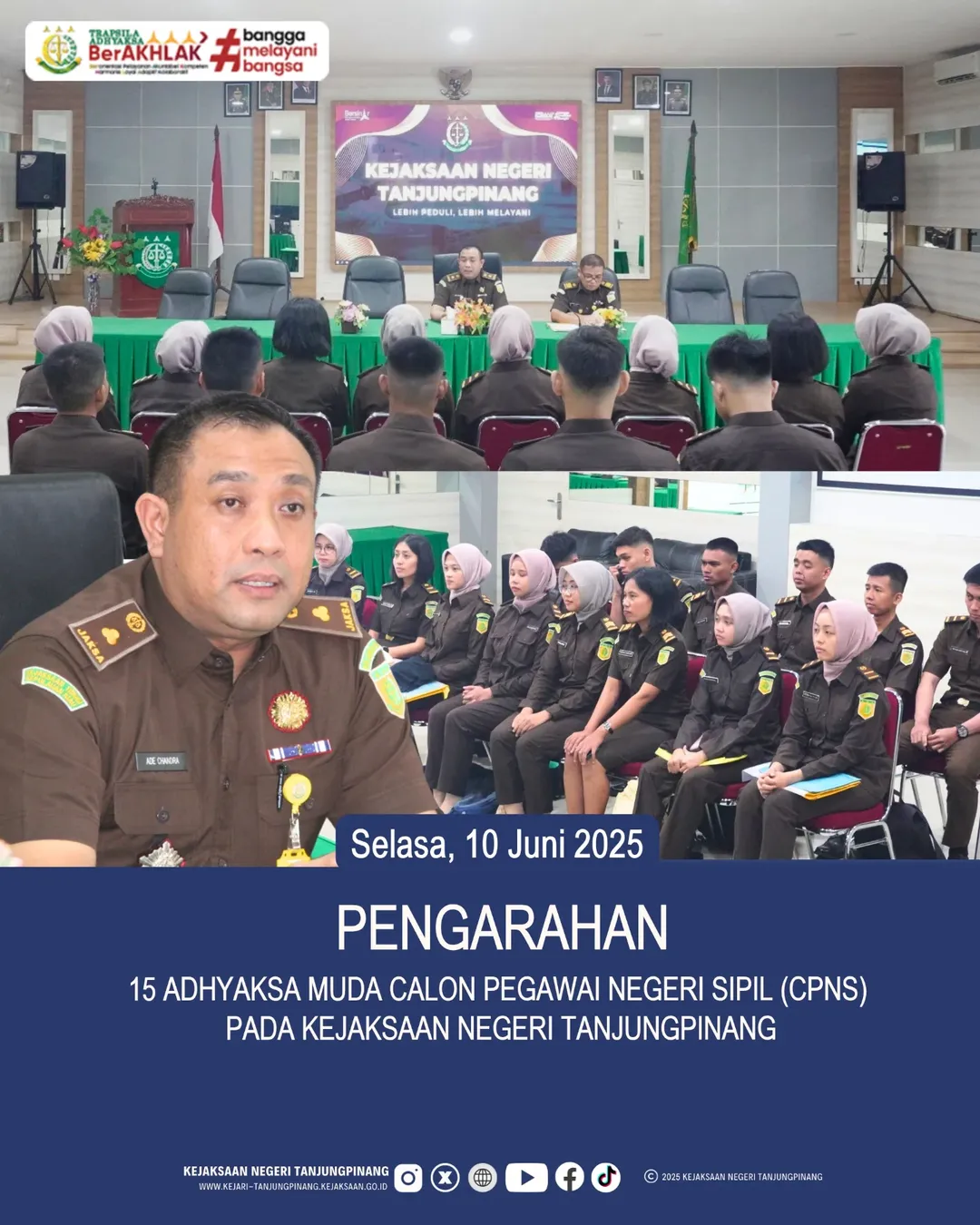 Pengarahn 15 Adhyaksa Muda Calon Pegawai Negeri Sipil CPNS) Pada Kejaksaan Negeri Tanjungpinang