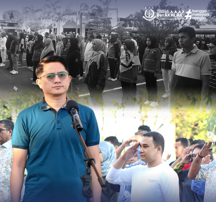 Apel Pagi Kejaksaan Tinggi Sumatera Barat yang diikuti Seluruh Pegawai Kejati Sumbar.
