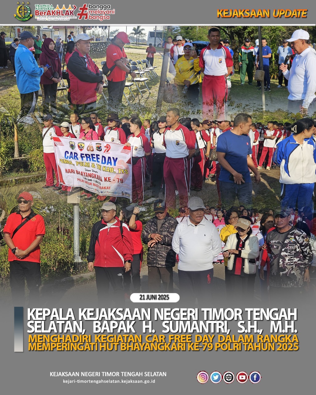 Kegiatan Car Free Day Dalam Rangka Memperingati HUT Bhayangkari Ke-79 POLRI Tahun 2025.
