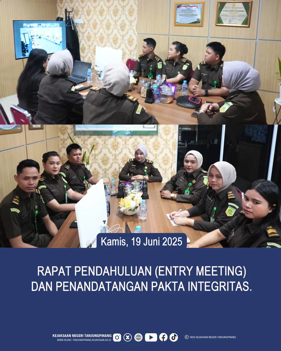 Rapat Pendahuluan Entry Meeting) dan Penandatangan Pakta Integritas