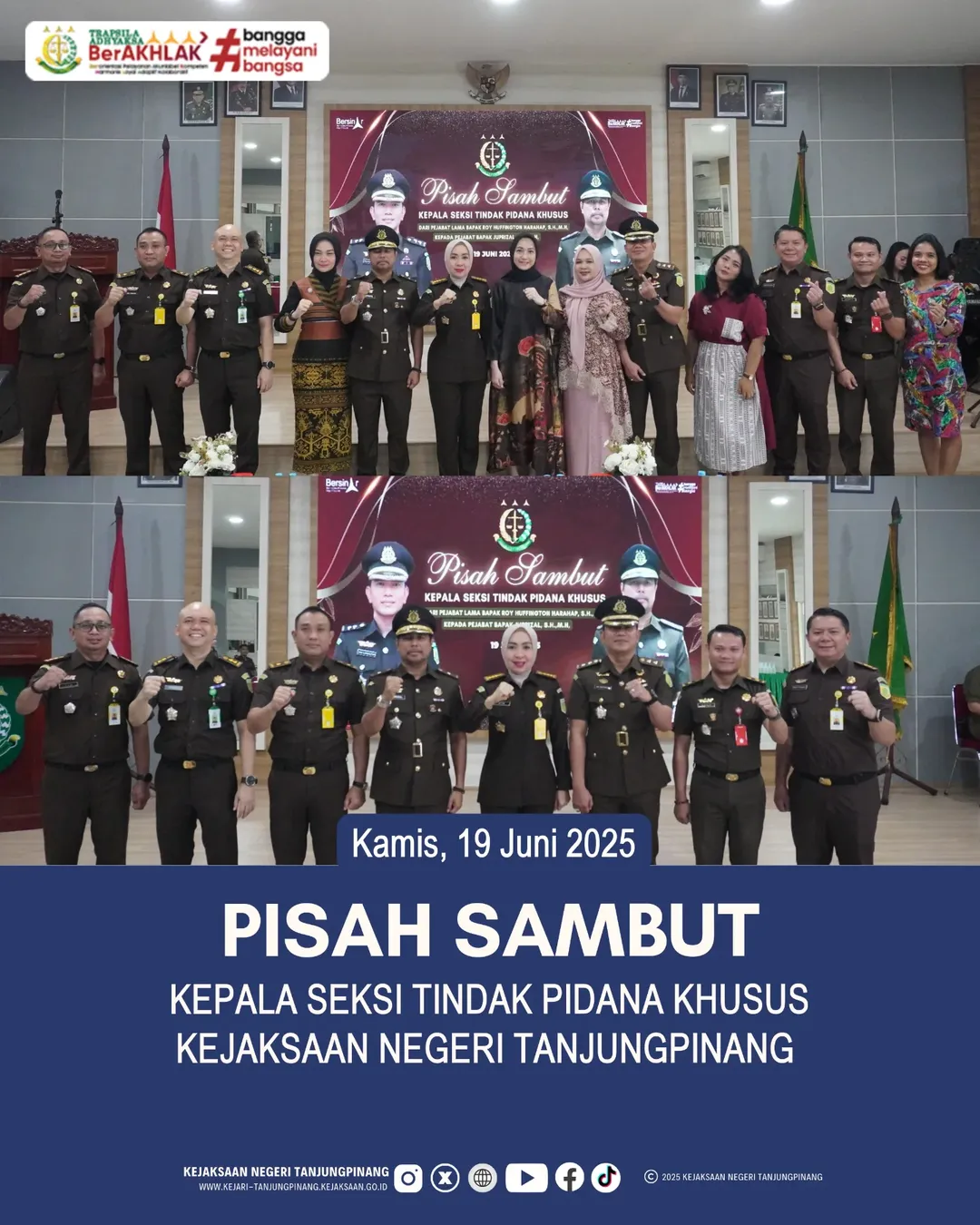Pisah Sambut Kepala Seksi Tindak Pidana Khusus Kejaksaan Negeri Tanjungpinang
