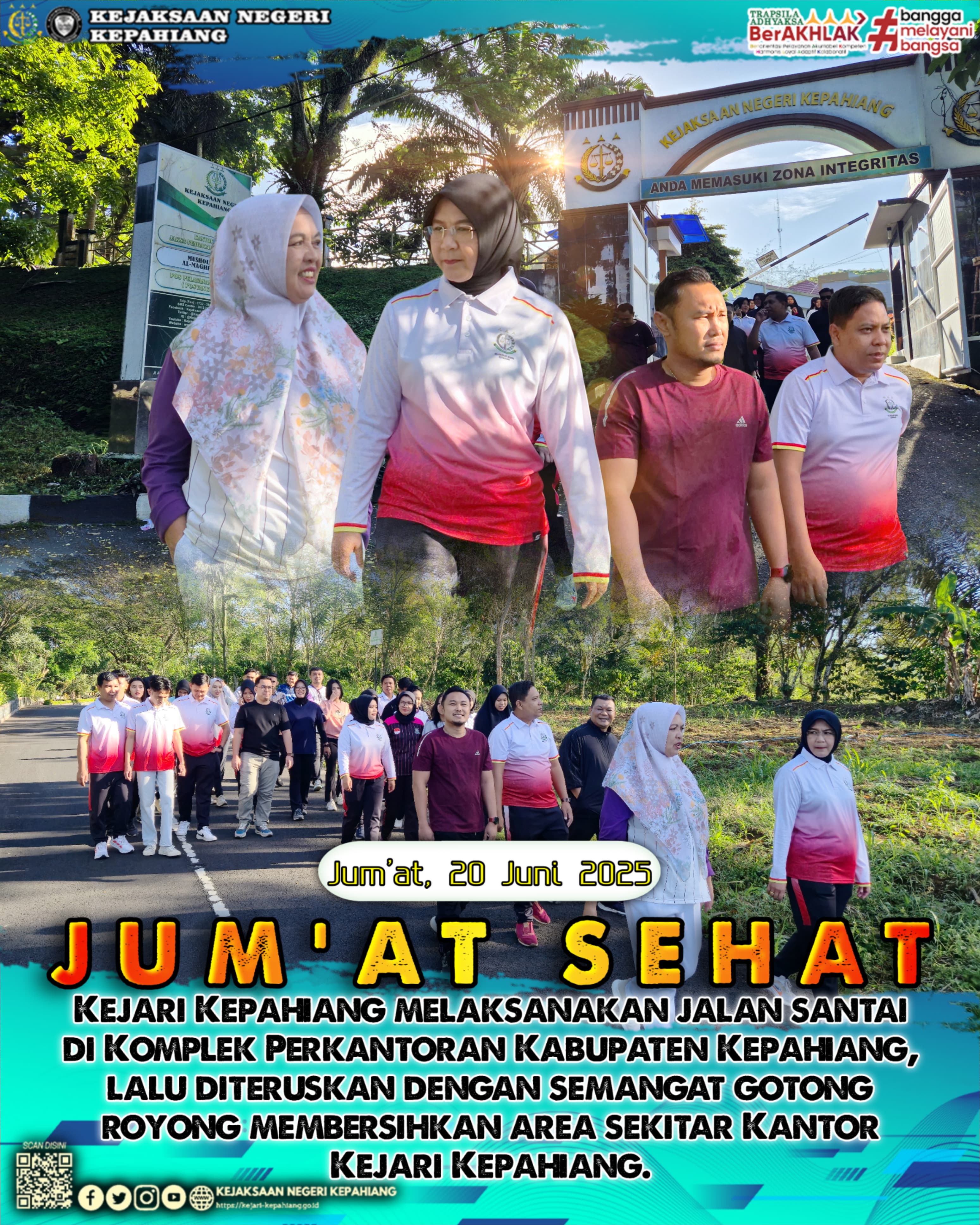 JALAN SANTAI DAN GOTONG ROYONG KEBERSIHAN KEJAKSAAN NEGERI KEPAHIANG