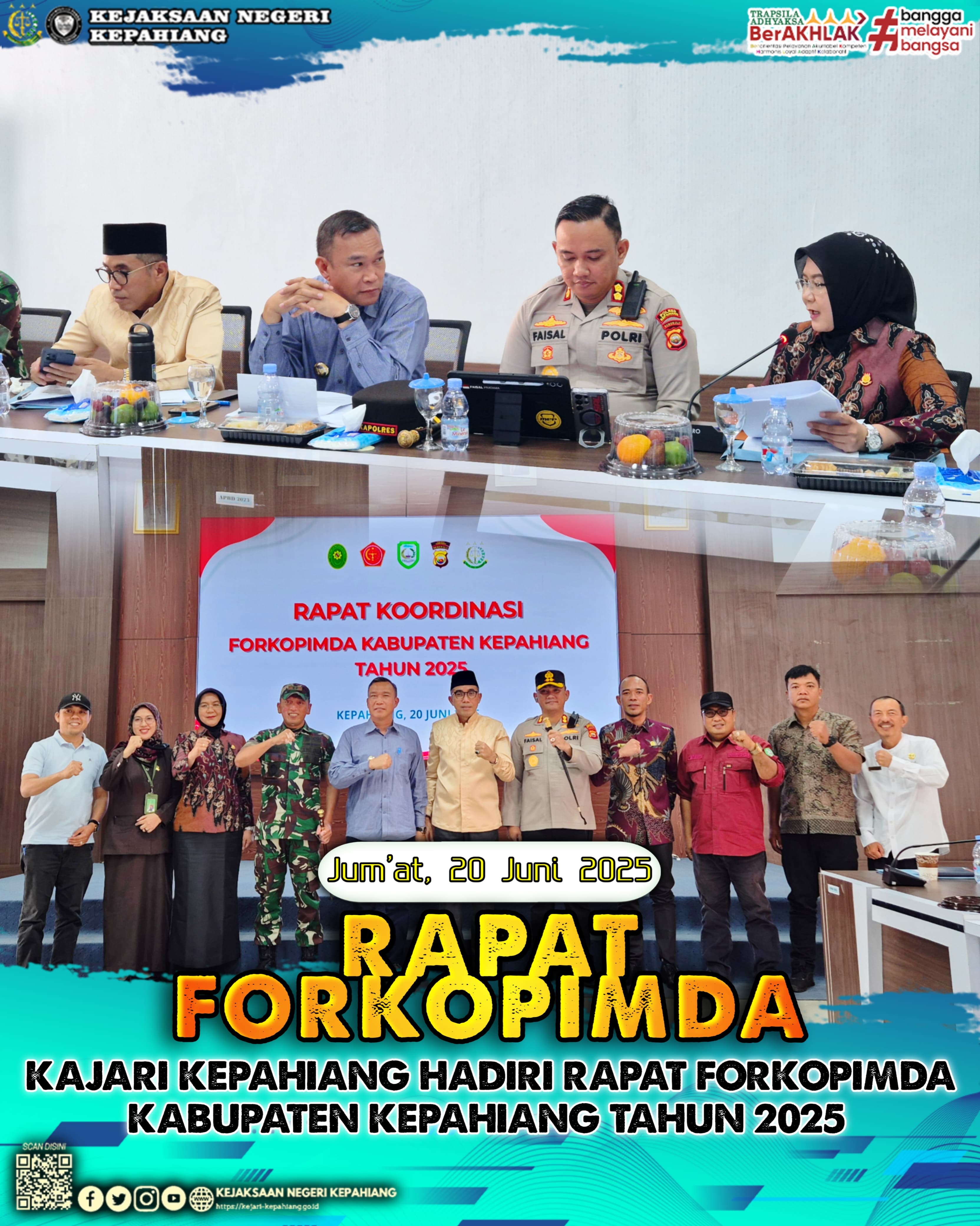 KAJARI KEPAHIANG HADIRI RAPAT FORKOPIMDA KABUPATEN KEPAHIANG TAHUN 2025