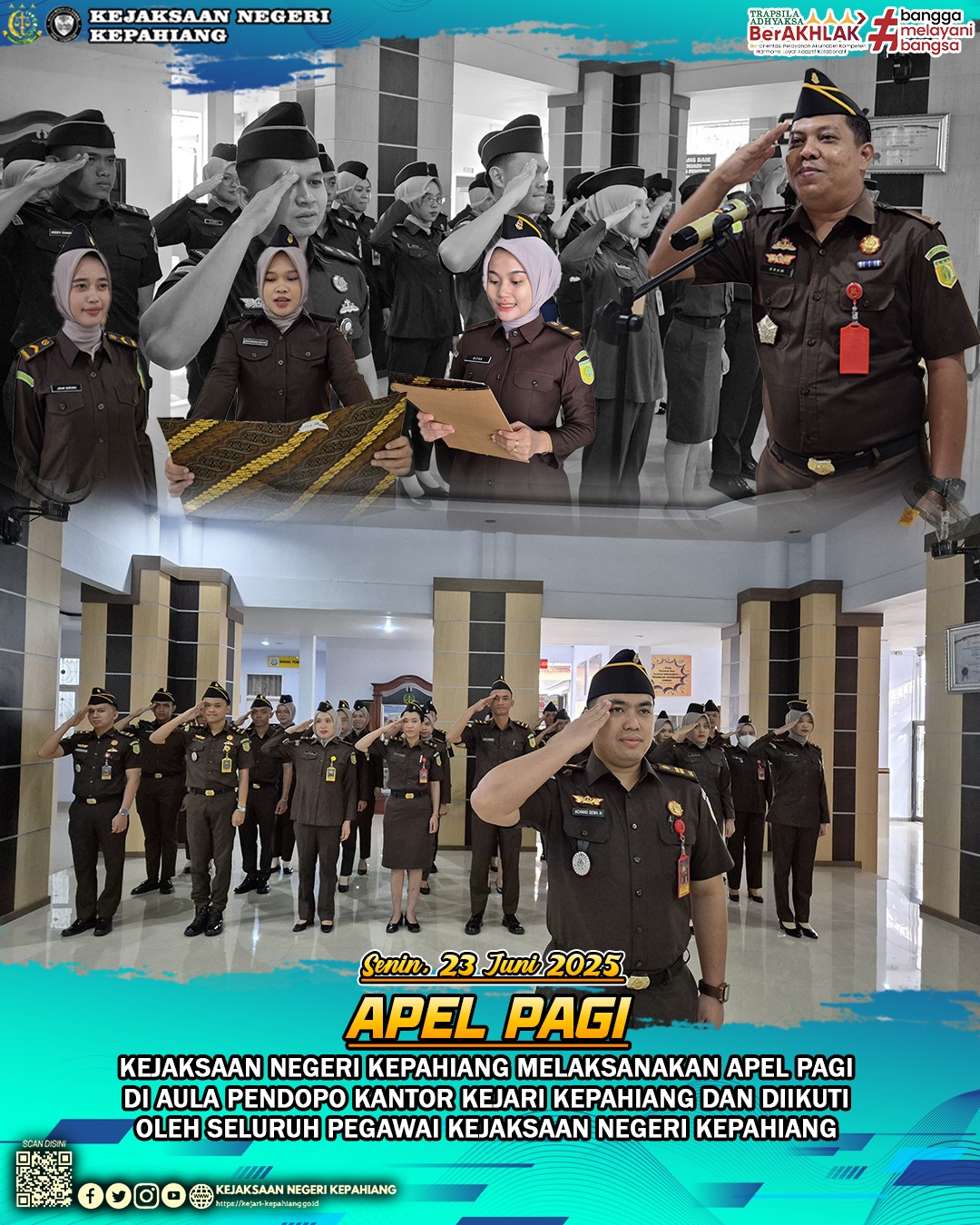 KEJAKSAAN NEGERI KEPAHIANG MENGGELAR APEL PAGI