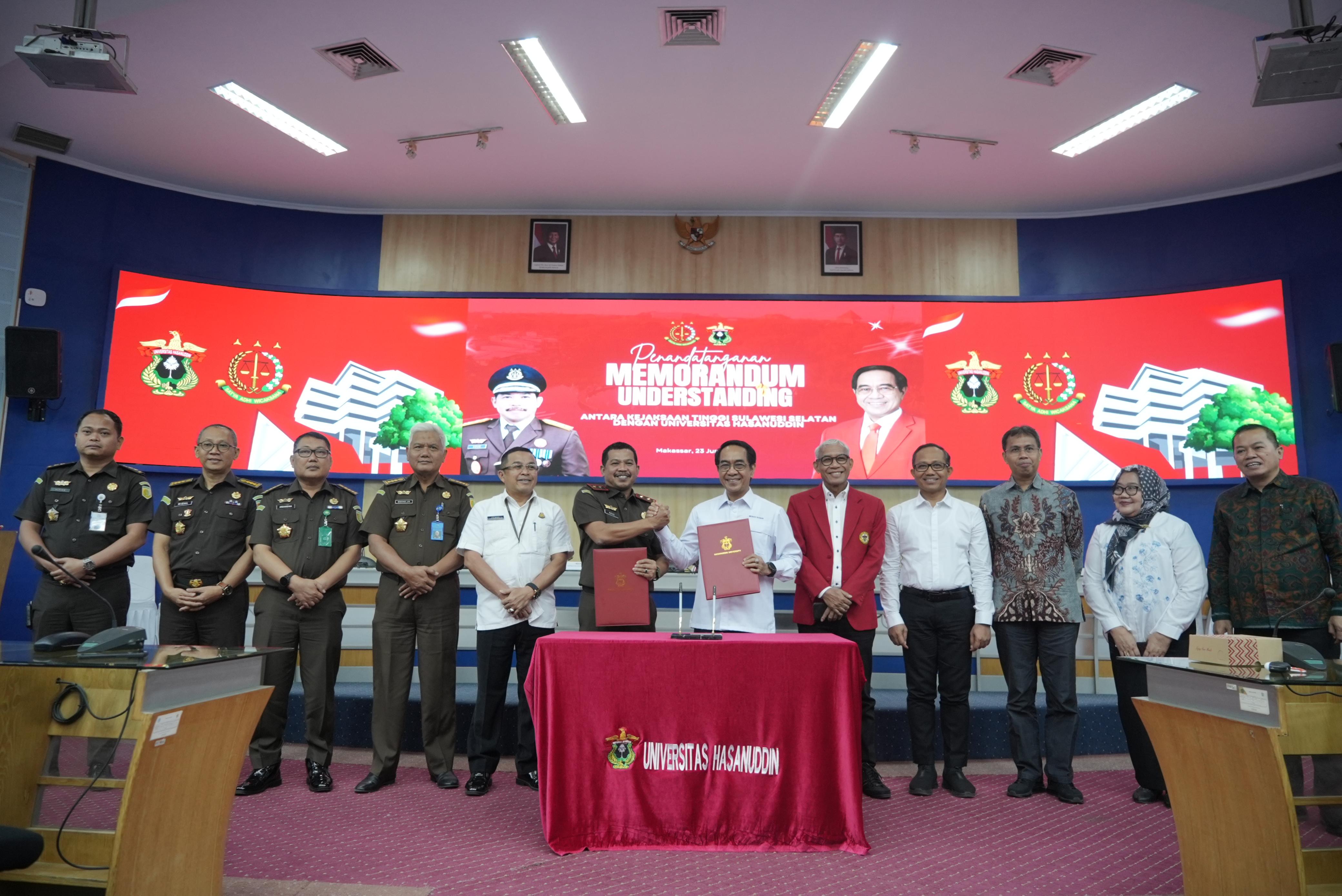 Kejati Sulsel dan Unhas Tandatangani MoU, Bersinergi Lakukan Pencegahan Korupsi