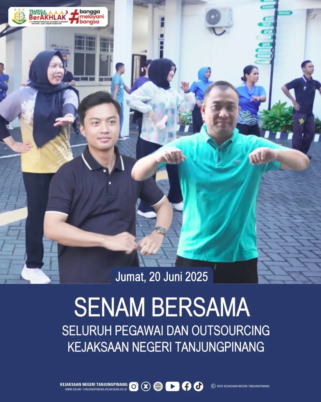 Senam Bersama Seluruh Pegawai dan Outsourcing Kejaksaan Negeri Tanjungpinang