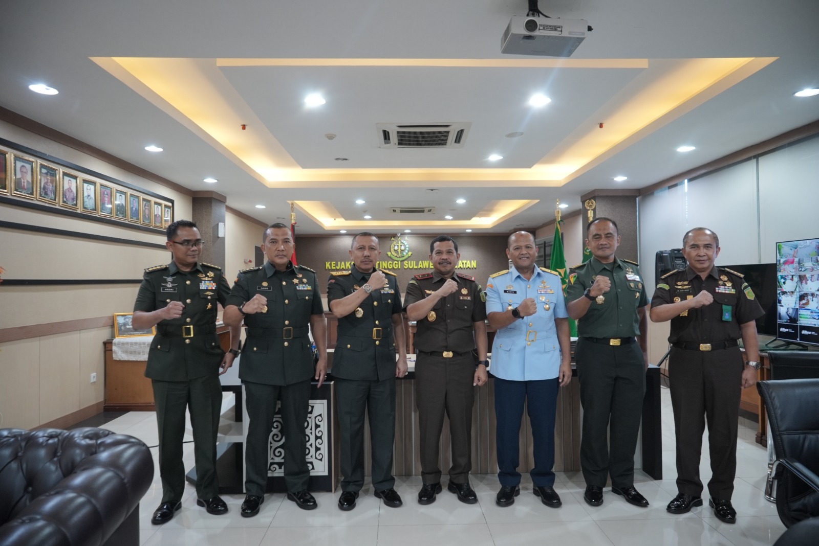 Kajati Sulsel Agus Salim Terima Kunjungan Koordinasi Oditur Jenderal TNI Mayjen TNI Rokhmat
