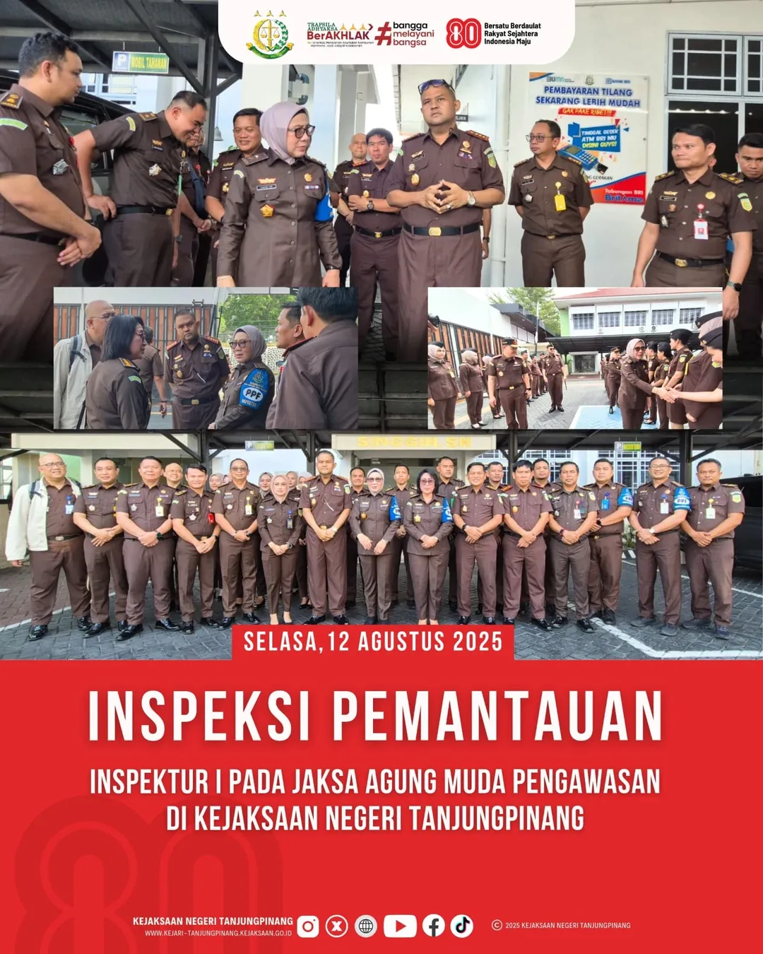 Inspeksi Pemantauan Inspektur I Pada Jaksa Agung Muda Pengawasan pada Kejaksaan Negeri Tanjungpinang