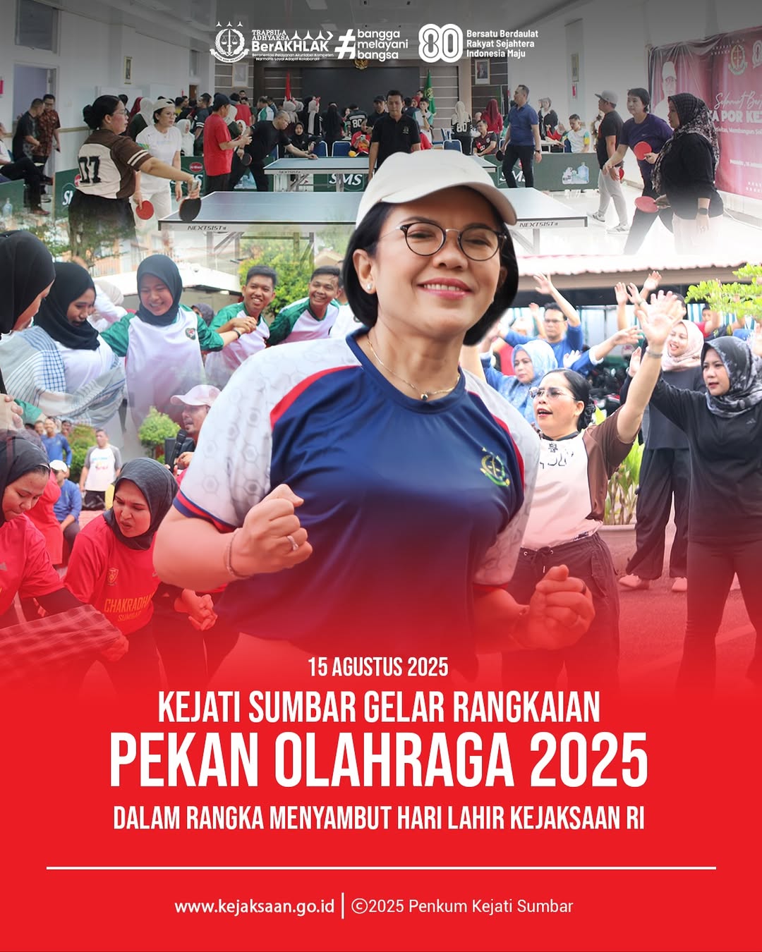Kejati Sumbar Gelar Ringkaian Pekan Olahraga 2025