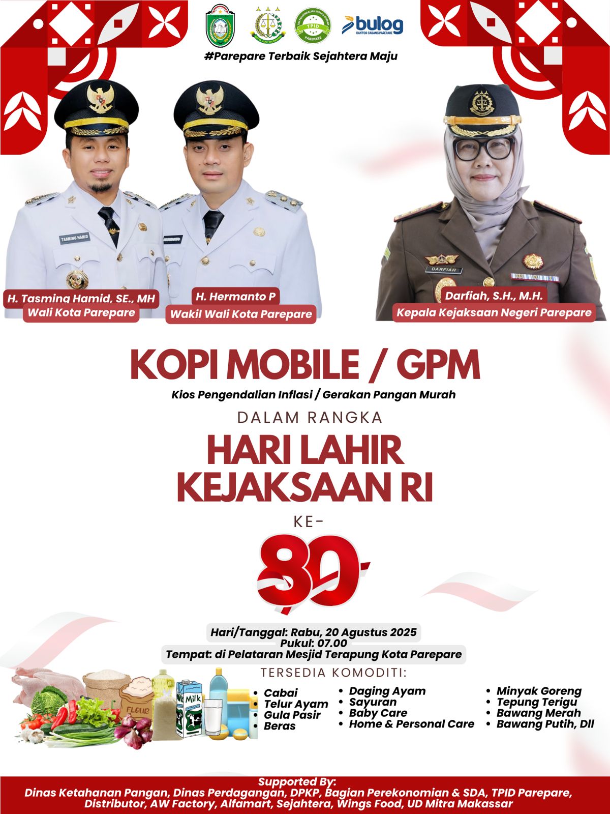 Kios Pengendalian Inflasi dan Gerakan Pangan Murah Kejaksaan Negeri Parepare