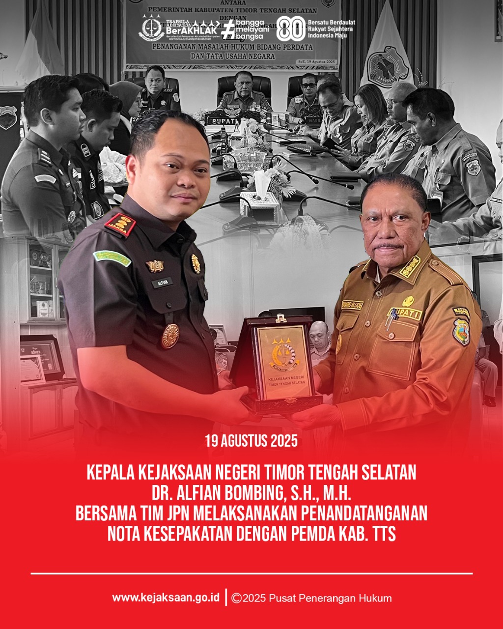 Penandatanganan Nota Kesepakatan Dengan Pemerintah Daerah Kabupaten Timor Tengah Selatan