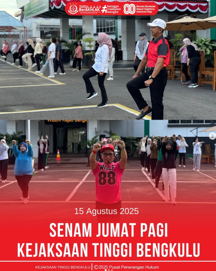 Senam Jumat Pagi Kejaksaan Tinggi Bengkulu