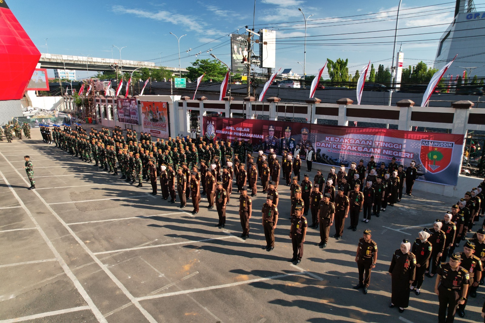 Apel Gelar Pengamanan Kodam XIV Hasanuddin dengan Kejaksaan Tinggi Sulawesi Selatan dan Tenggara
