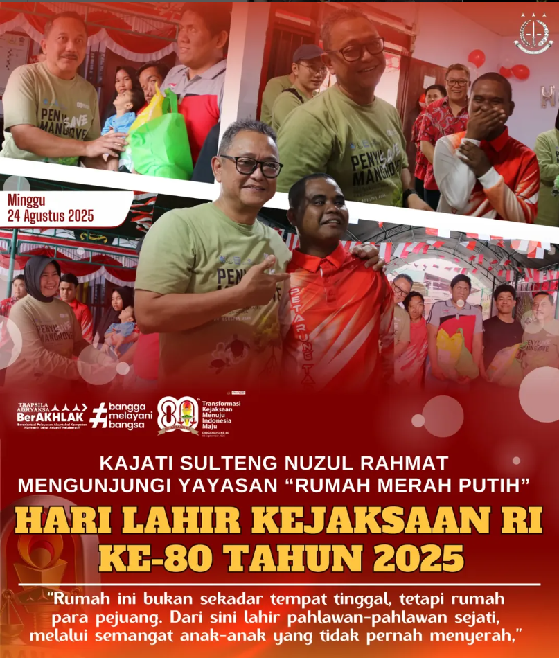 KAJATI SULTENG NUZUL RAHMAT MENGUNJUNGI YAYASAN RUMAH MERAH PUTIH