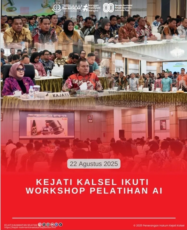 Kejati Kalsel mengikuti Workshop Pelatihan Artificial Intelligence AI) secara daring melalui Zoom
