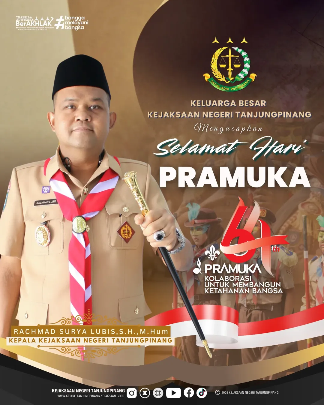 Keluarga Besar Kejaksaan Negeri Tanjungpinang Mengucapkan Selamat Hari Pramuka
