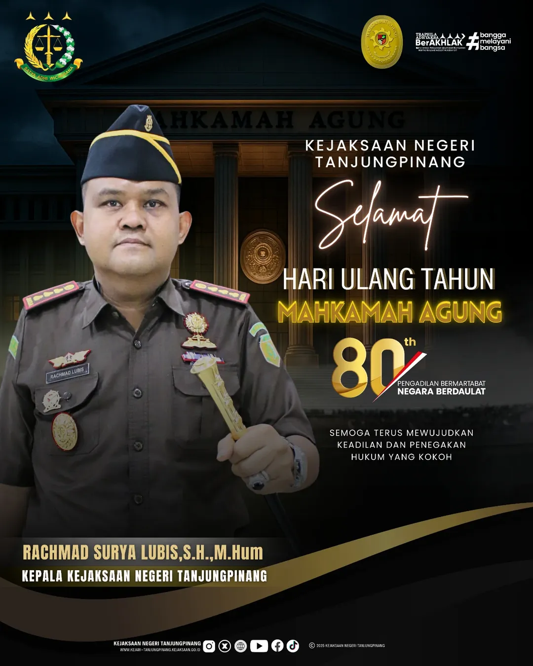 Selamat Hari Ulang Tahun Mahkamah Agung ke 80