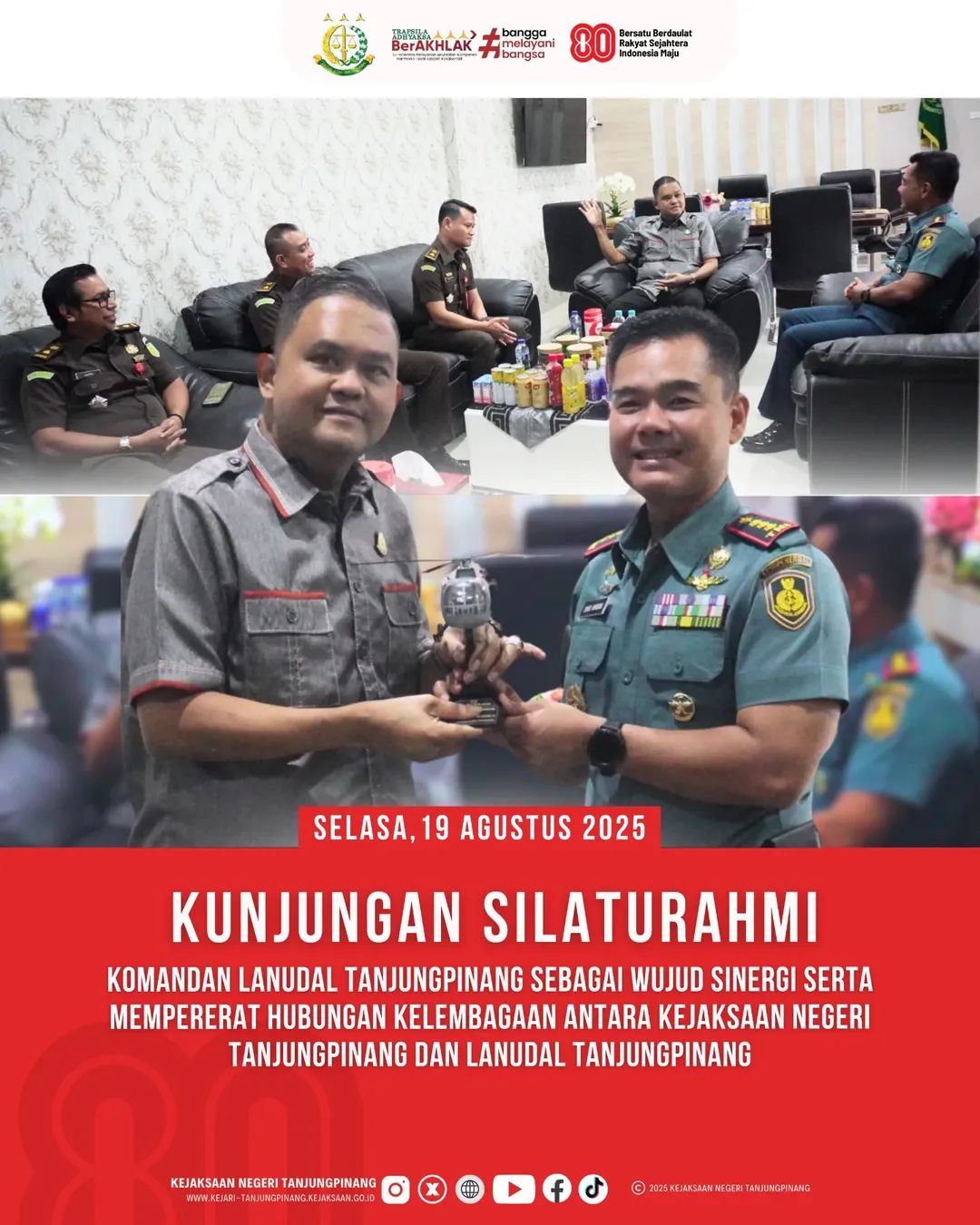 Kunjungan Silaturahmi Komandan Lanudal Tanjungpinang, Kolonel Laut P) Said Hamdani, S.H