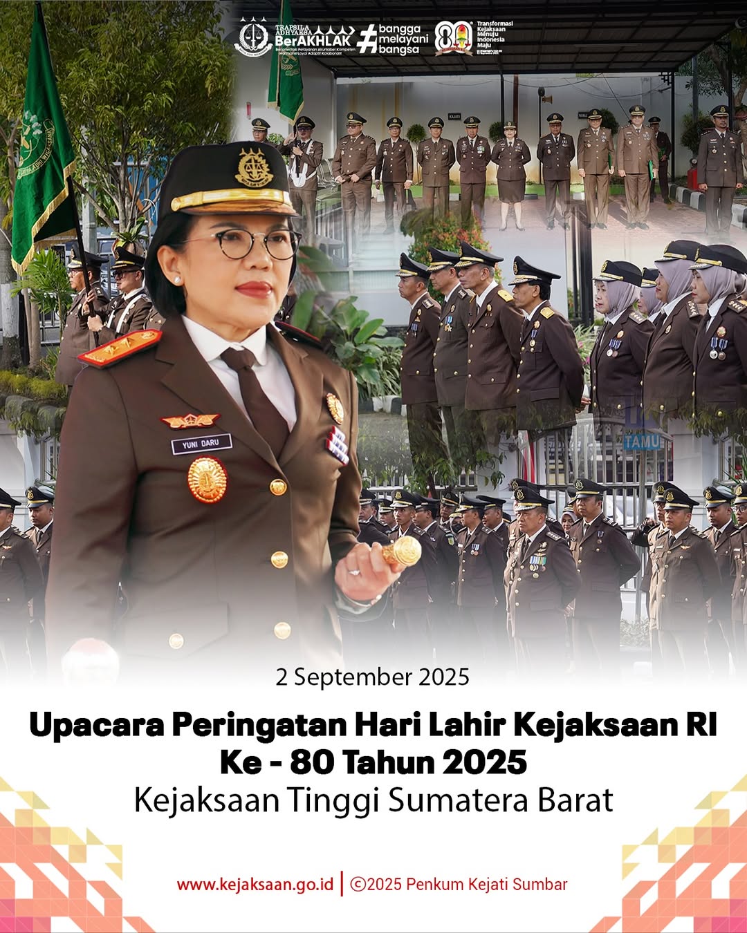 upacara peringatan Hari Lahir Kejaksaan Republik Indonesia ke-80