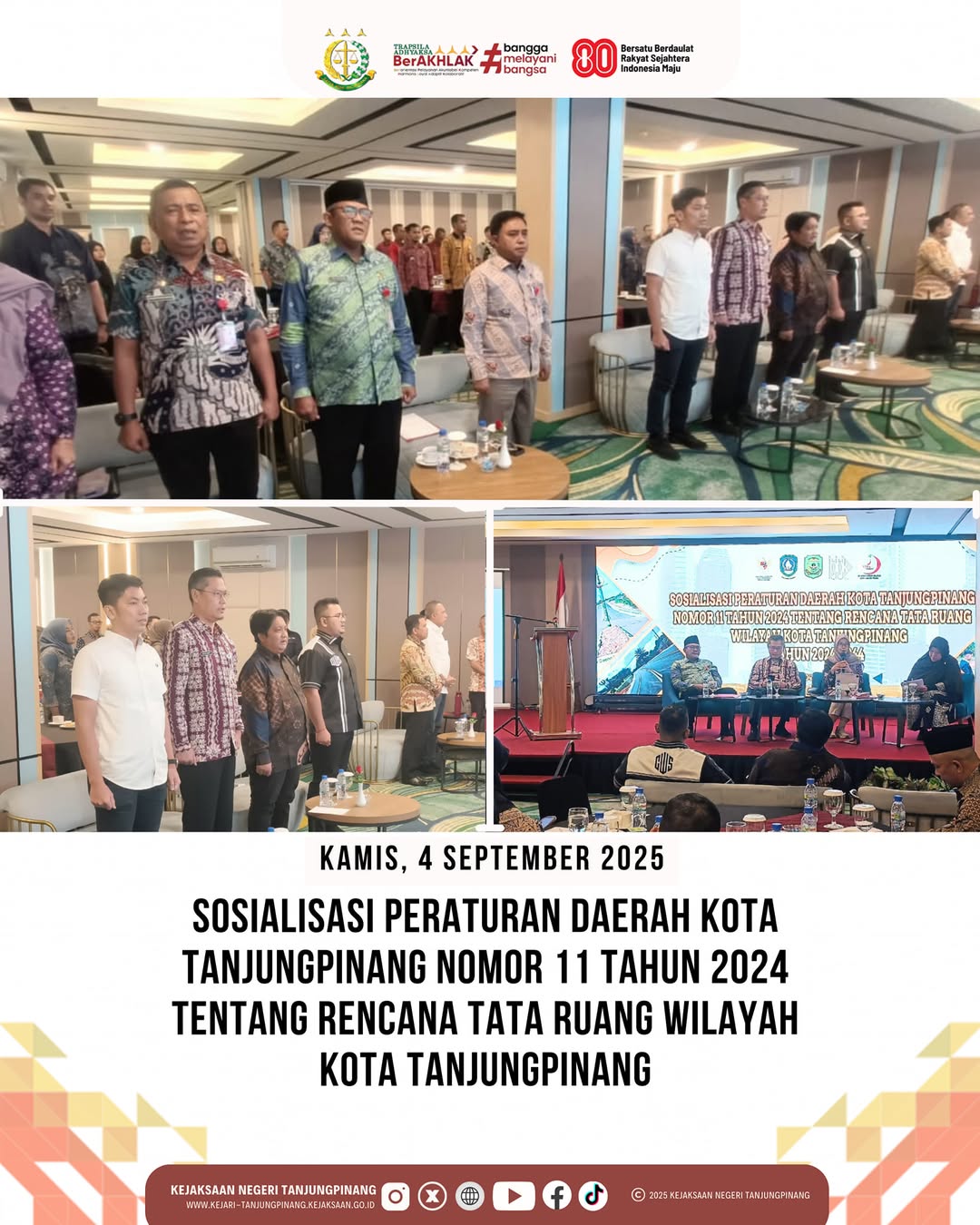 Sosialisasi Peraturan Daerah Kota Tanjungpinang Nomor 11 Tahun 2024