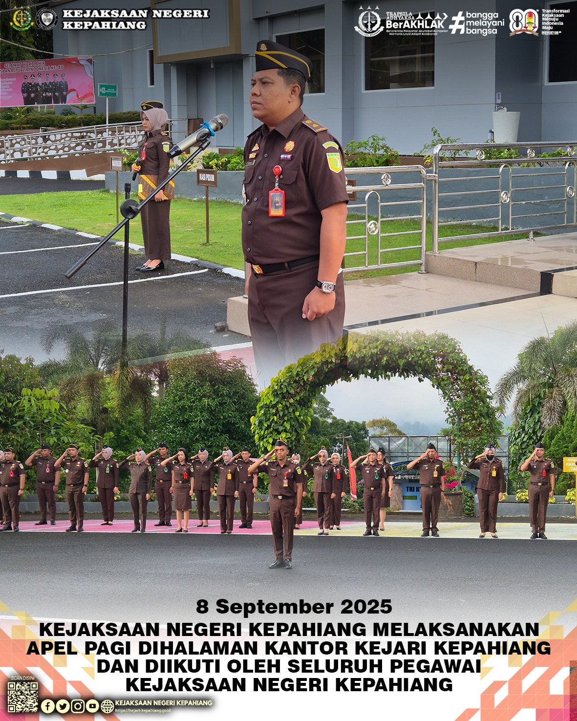 KEJAKSAAN NEGERI KEPAHIANG MELAKSANAKAN APEL PAGI