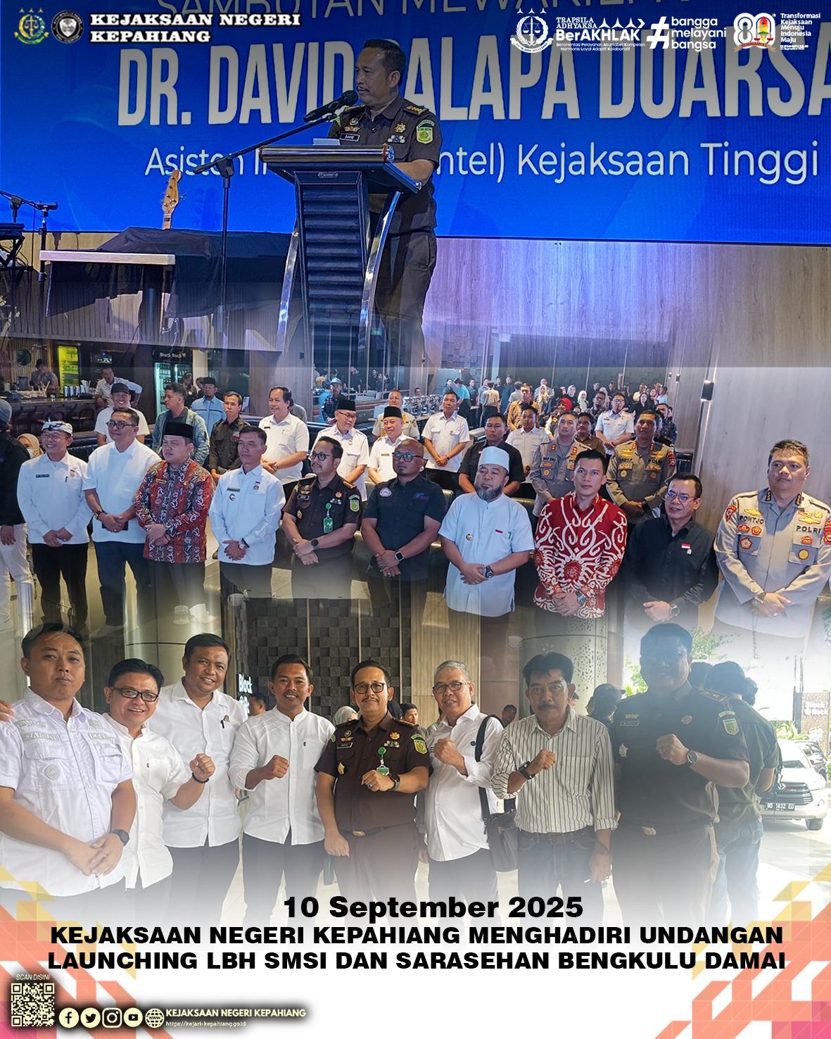 LAUNCHING LBH SMSI  SERASEHAN BENGKULU DAMAI
