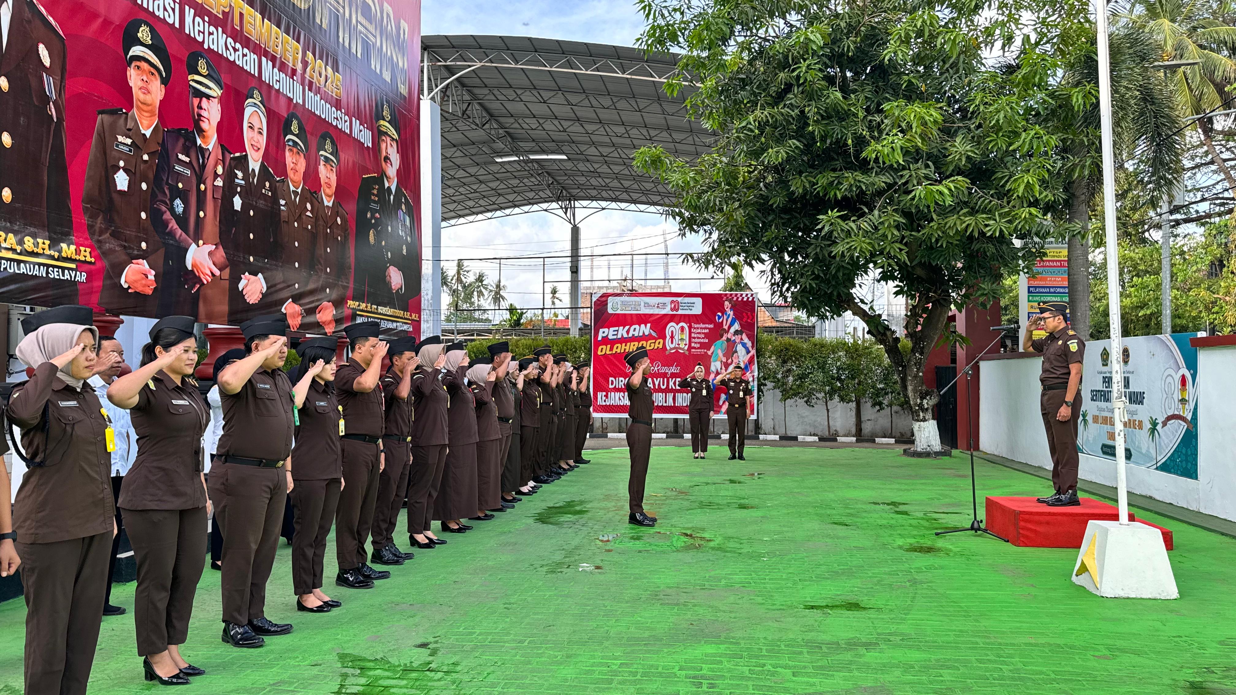 Giat Apel Pagi Kejaksaan Negeri Kepulauan Selayar