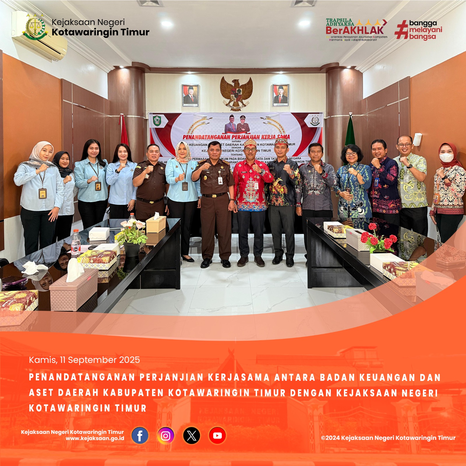 PENANDATANGANAN PERJANJIAN KERJASAMA ANTARA BADAN KEUANGAN DAN ASET DAERAH DENGAN KEJAKSAAN NEGERI KOTAWARINGIN TIMUR