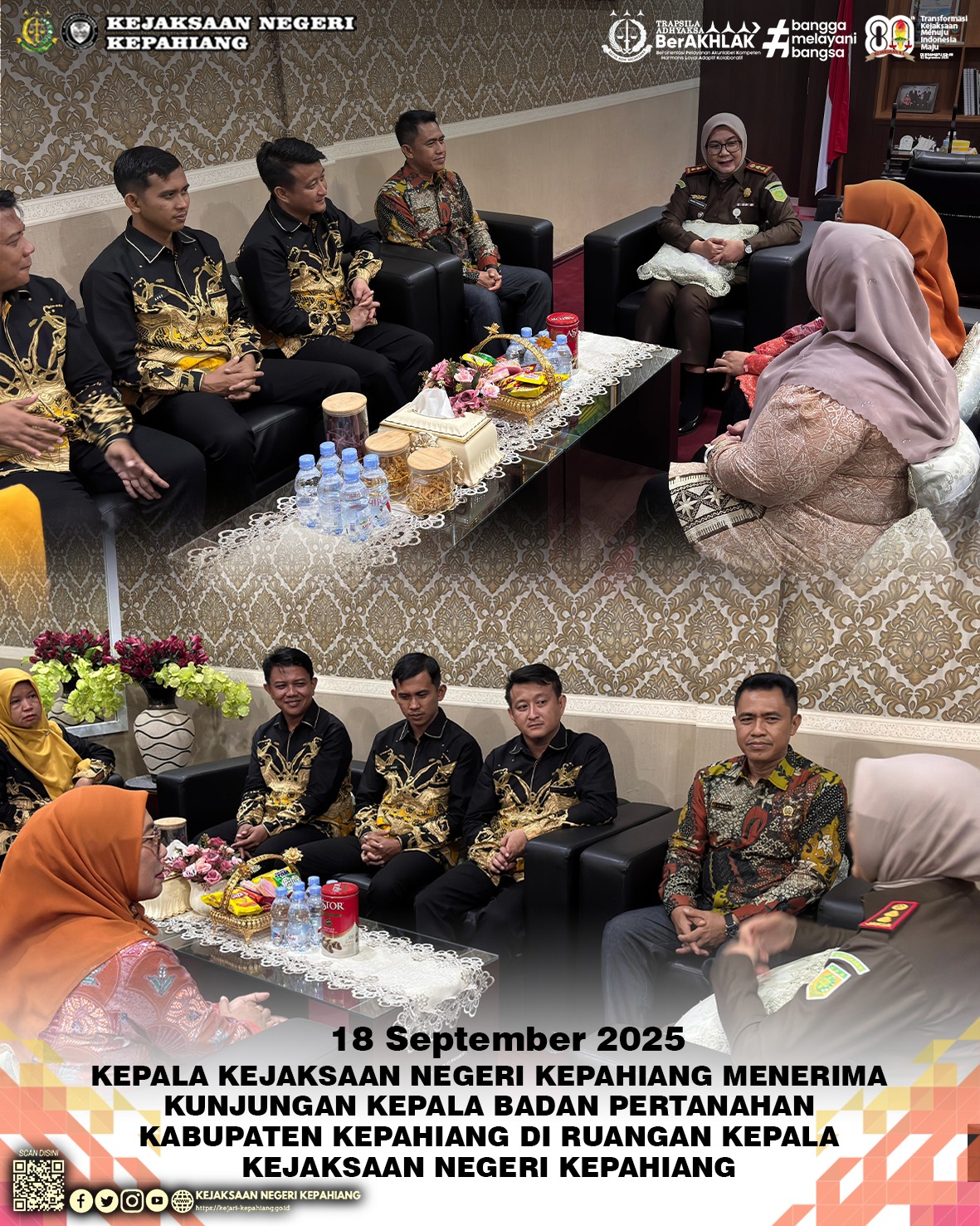 KUNJUNGAN KEPALA BADAN PERTANAHAN KABUPATEN KEPAHIANG KE KEJAKSAAN NEGERI KEPAHIANG
