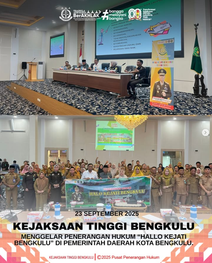 Kejati Bengkulu Gelar Penerangan Hukum “Hallo Kejati Bengkulu di Pemerintah Daerah Kota Bengkulu