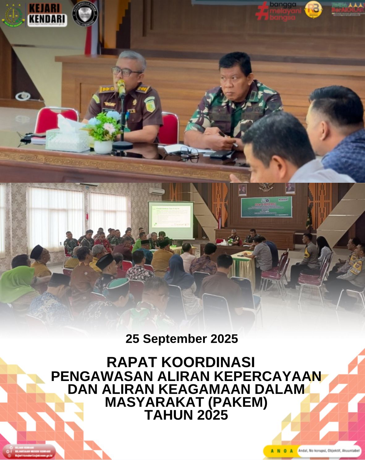 Rapat Koordinasi Pengawasan Aliran Kepercayaan dan Aliran Keagamaan Masyarakat Tahun 2025