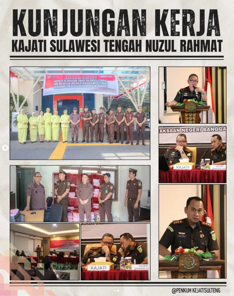 KEJATI SULTENG PERKUAT LAYANAN HUKUMTINJAU POSKO DAN DORONG PROFESIONALITAS JAJARAN KEJARI BANGGAI LAUT