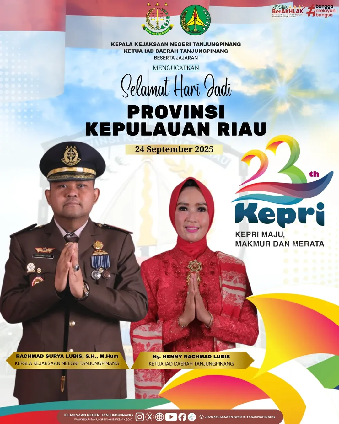 Selamat Hari Jadi Provinsi Kepulauan Riau Ke-23 24 September 2025)
