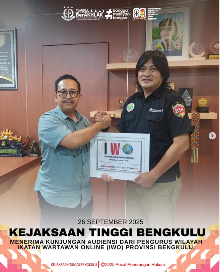 Kejaksaan Tinggi Bengkulu Terima Audiensi Pengurus IWO Bengkulu
