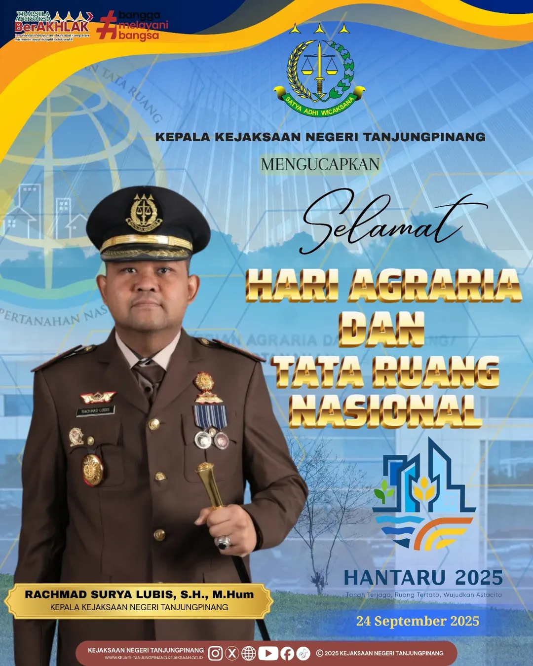 Selamat Hari Agraria dan Tata Ruang Nasional Ke-65 24 September 2025)