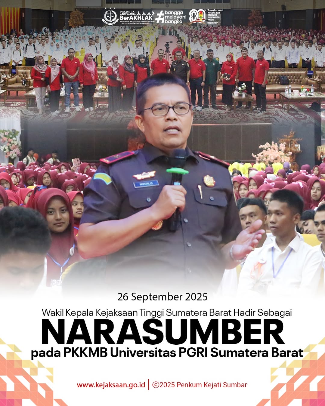 Narasumber Pada PKKMB Universitas PGRI Sumatera Barat