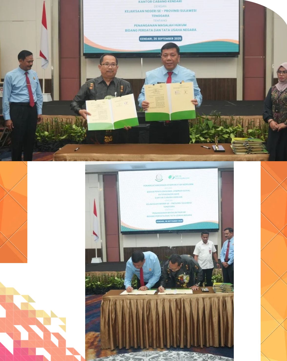 Penandatanganan Kesepakatan Bersama MoU) Antara BPJS Ketenagakerjaan dengan Kejaksaan Tinggi Sultra dan Kejari se-Sultra