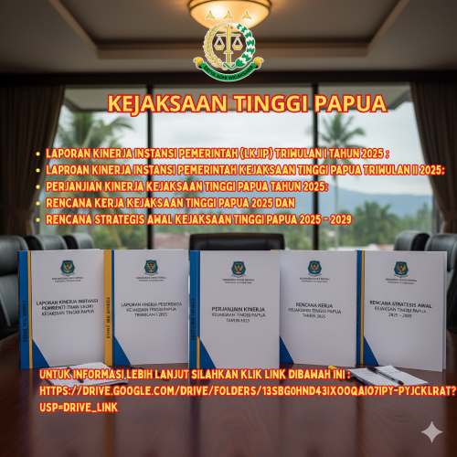 Rancangan Awal Rencana Strategis 2025-2029 Rencana Kerja dan Perjanjian Kinerja Kejaksaan Tinggi Papua Tahun 2025
