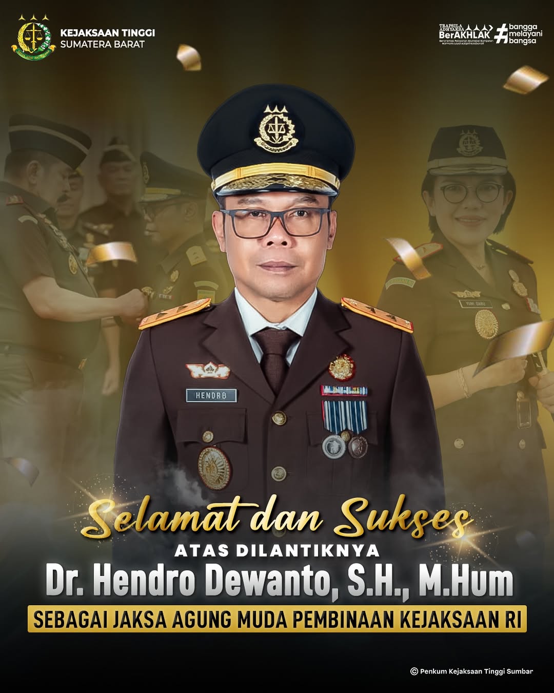 Selamat dilantiknya Dr Hendro Dewanto SH MHum