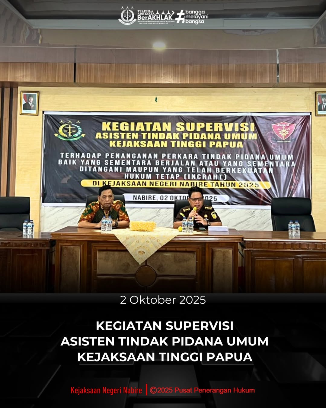 SUPERVISI PENANGANAN  PERKARA TINDAK PIDANA UMUM  DI KEJAKSAAN NEGERI NABIRE