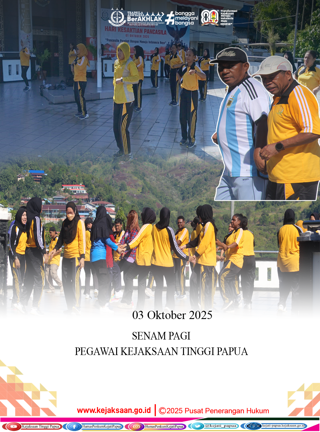 Bina Olahraga Kejati Papua Wujudkan Hidup Sehat dan Kebersamaan Pegawai