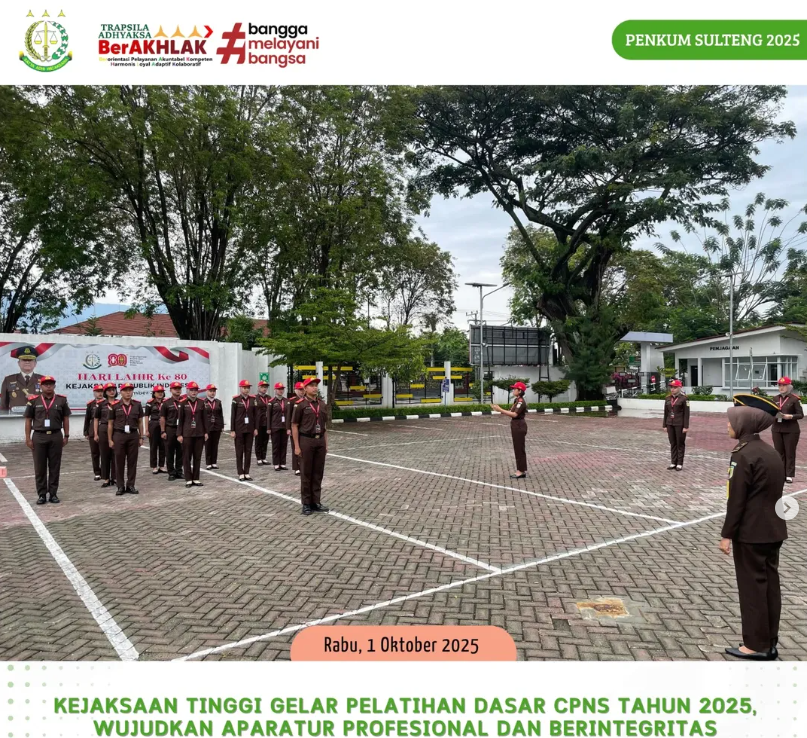 KEJAKSAAN TINGGI GELAR PELATIHAN DASAR CPNS TAHUN 2025 WUJUDKAN APARATUR PROFESIONAL DAN BERINTEGRITAS
