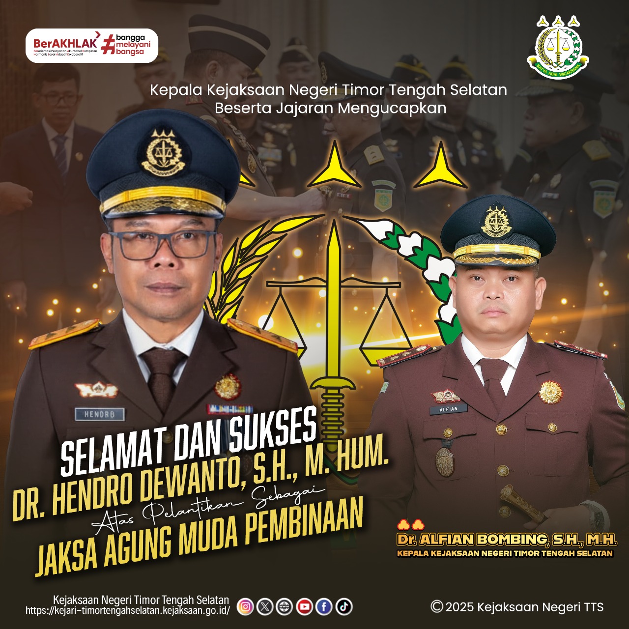 Selamat dan Sukses atas Pelantikan Jambin Terbaru