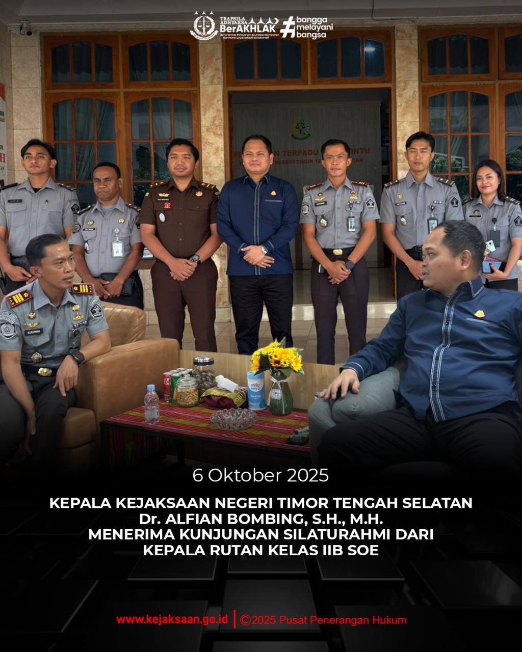 Kejaksaan Negeri Timor Tengah Selatan kunjungan silaturahmi dari Kepala Rutan Kelas IIB SoE