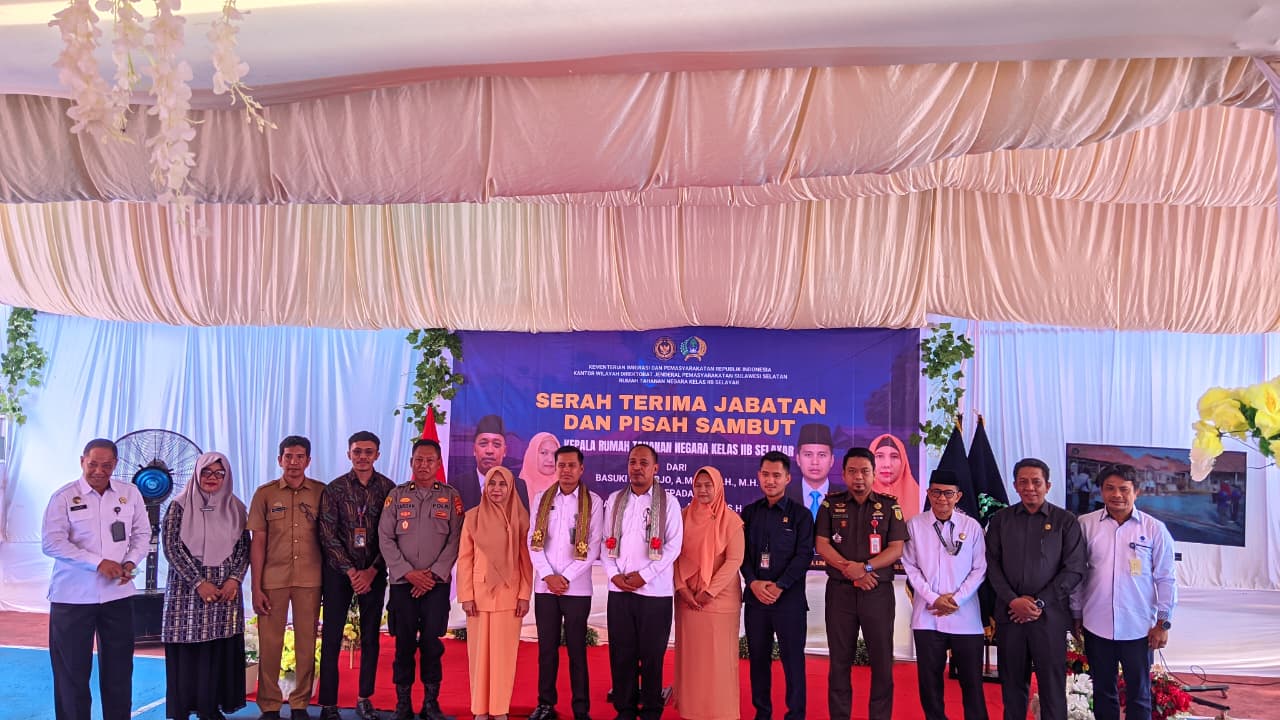 Kasi Pidum Kejari Kepulauan Selayar Hadiri Serah Terima Jabatan dan Pisah Sambut Kepala Rumah Tahanan Kelas IIB Selayar