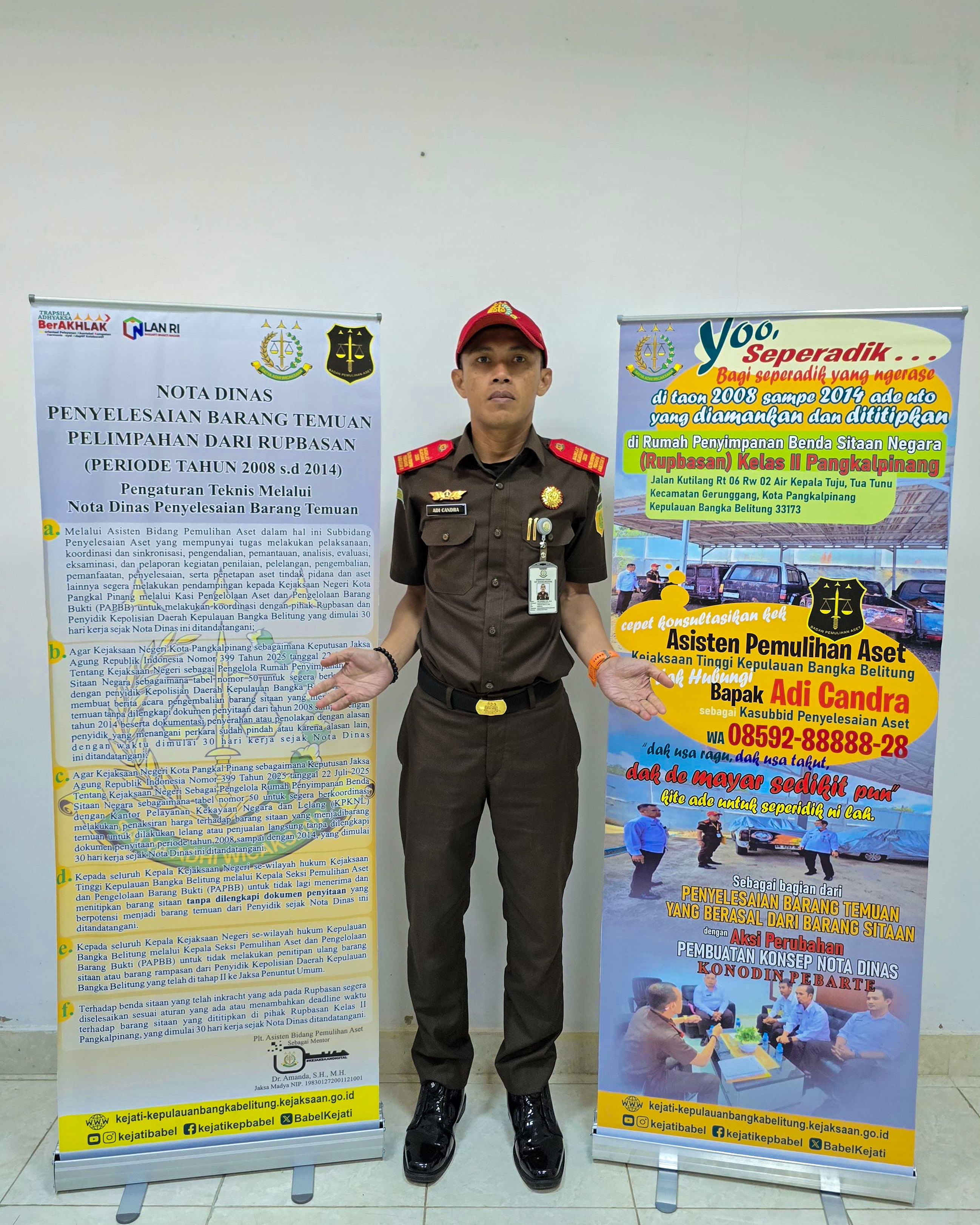 Kejaksaan Tinggi Kepulauan Bangka Belitung Ajak Masyarakat Segera Menyelesaikan Barang Temuan di Rupbasan