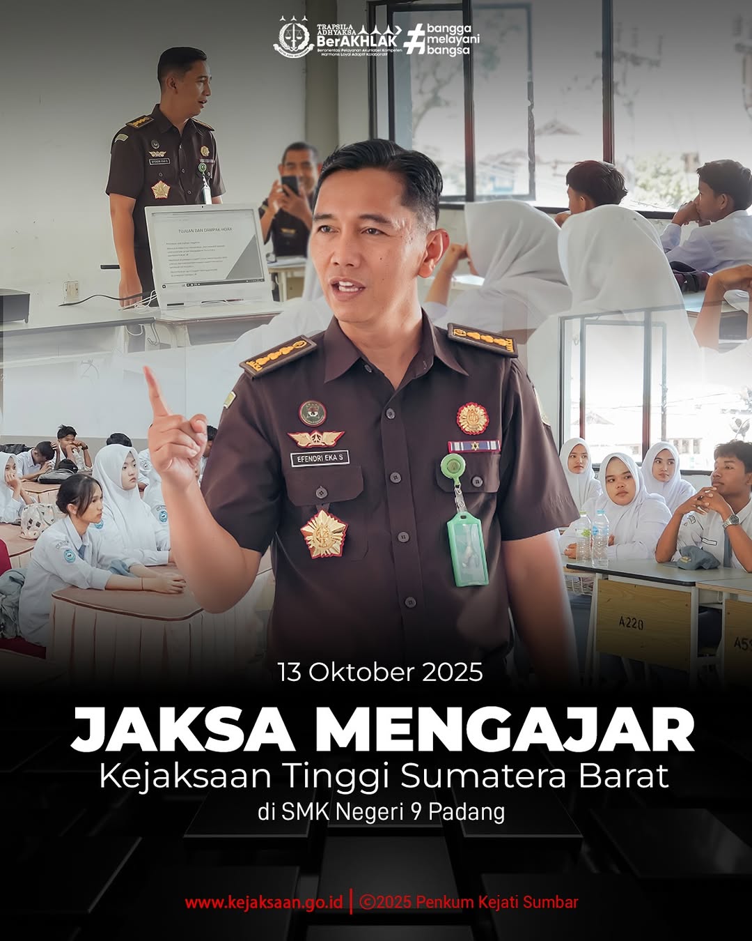 Jaksa Mengajar di SMK N 9 Padang