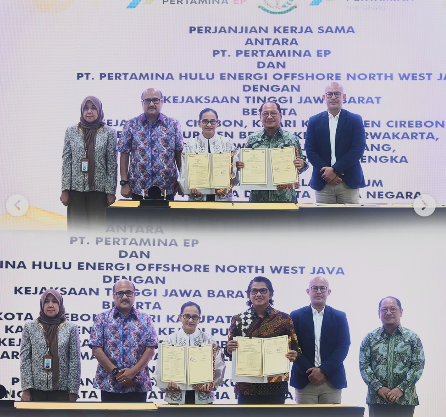 Perjanjian Kerja Sama antara PT Pertamina EP dan PT Pertamina Hulu Energi Offshore North West Java ONWJ) dengan Kejaksaan Tinggi Jawa Barat